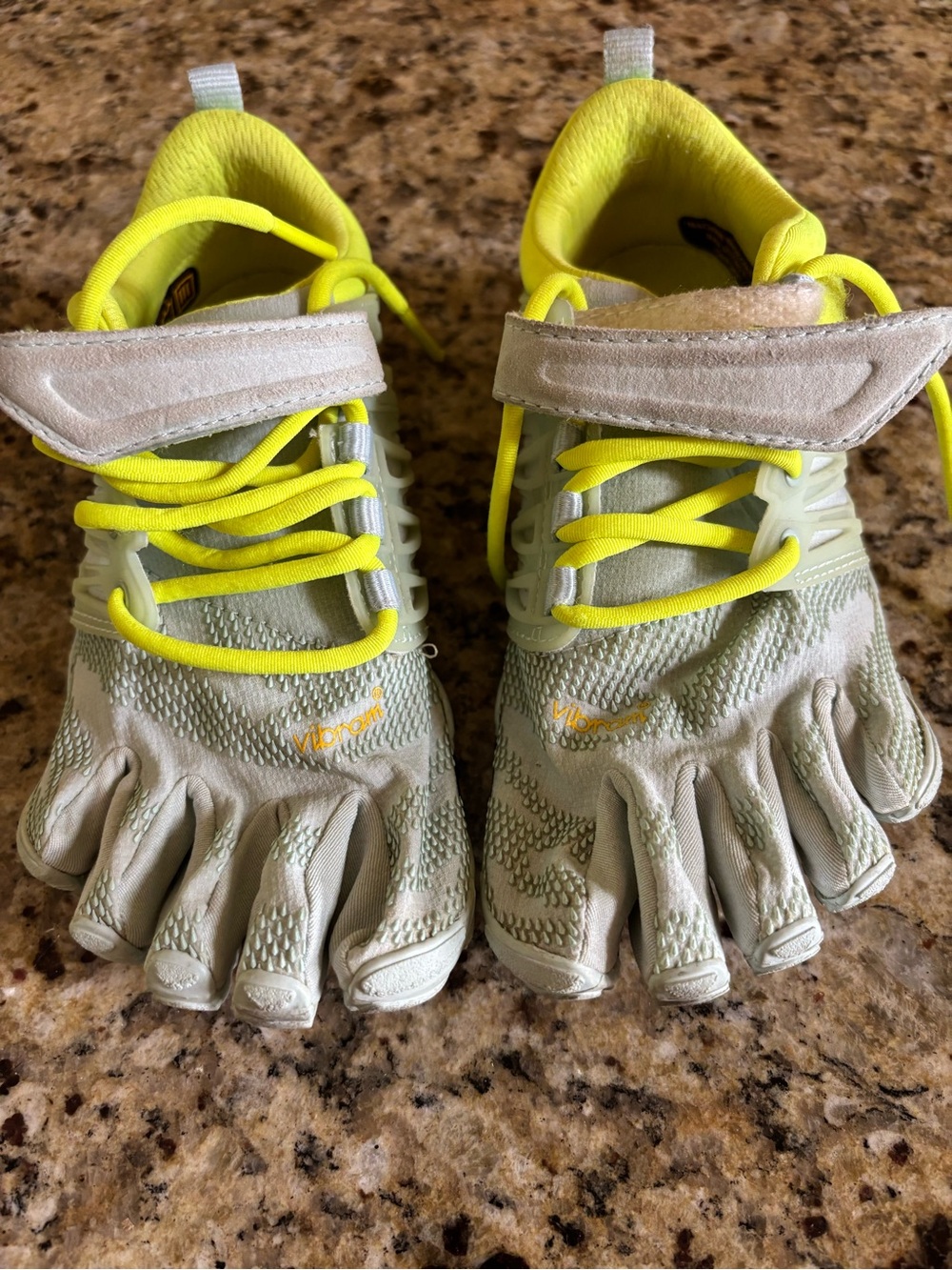 Vibram FiveFingers Pale Green with Neon Yellow Accents